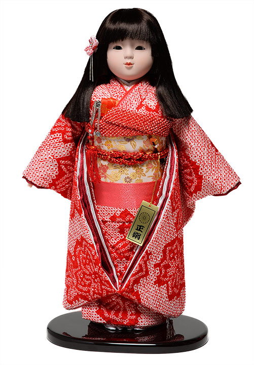 楽天市場】【市松人形】市松人形 8号市松人形：正絹壮絞り衣裳ケース付