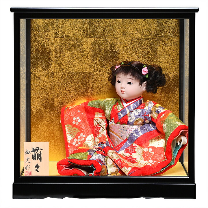 楽天市場】【市松人形】市松人形 8号市松人形：正絹壮絞り衣裳ケース付