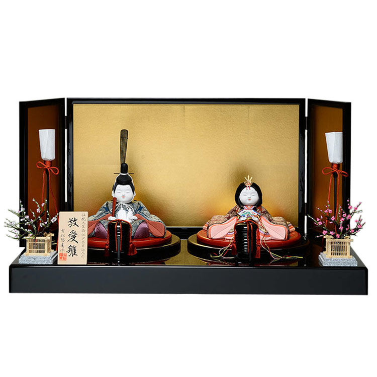 加茂 蕃山 日展審査員 加茂為男作 親王雛 木彫 楽天市場】【雛人形】井波彫刻 『おひな様』親王雛 楠（くす）加茂