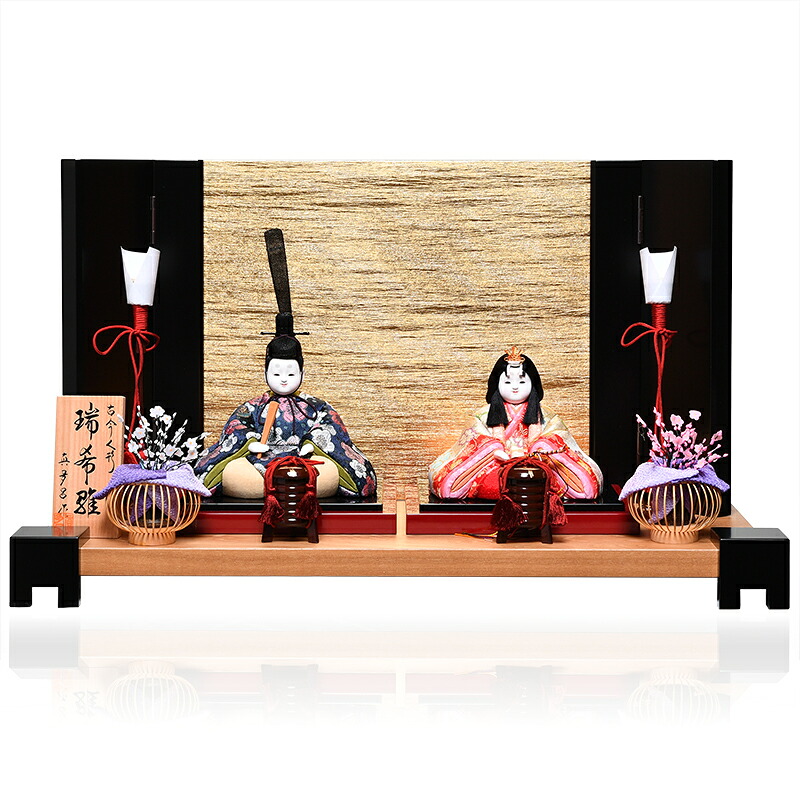 【江戸木目込】【木目込】木目込／親王飾木目込人形：瑞希雛：真多呂作【木目込親王飾】