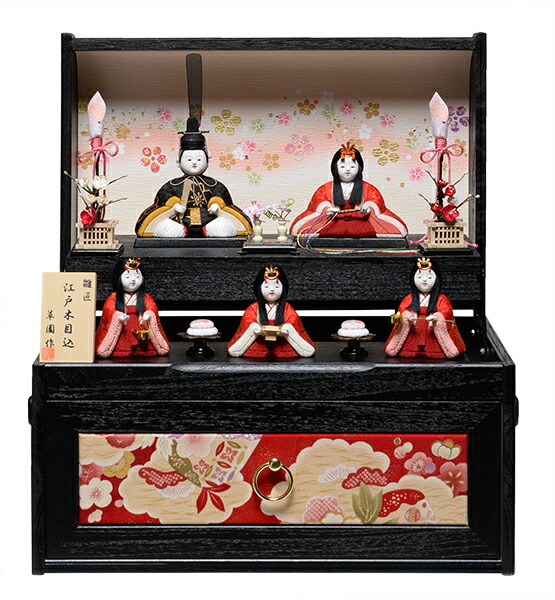 楽天市場】5号舞踊人形八重垣姫木製枠ガラスケース飾り 【雛祭り
