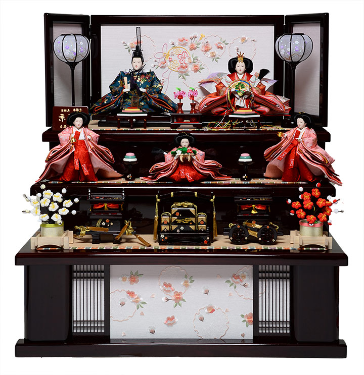 楽天市場】【雛人形】【三段飾】十番親王十二枚着・三五抜袖官女：桜華
