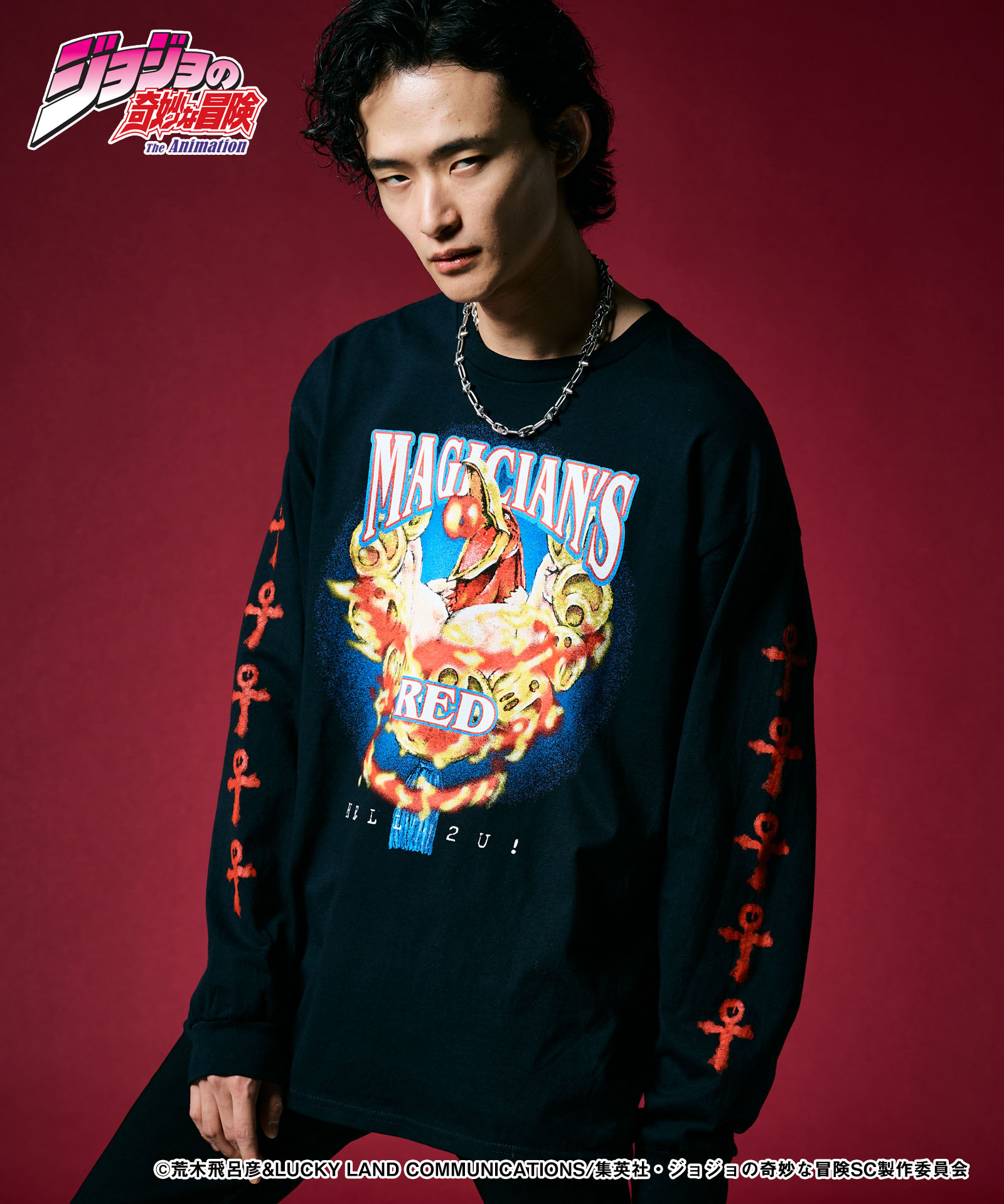 glamb グラム　Magician's Red Long Sleeves T-shirt マジシャンズレッドロングスリーブTシャツ　JOJO