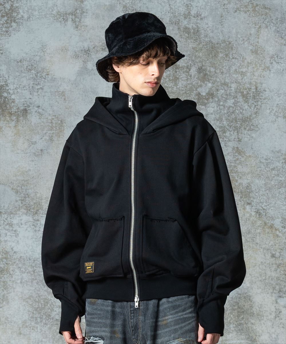 Layered Neck Hoodie / レイヤードネックフーディ glamb 瓦 人並み外れた必要経費