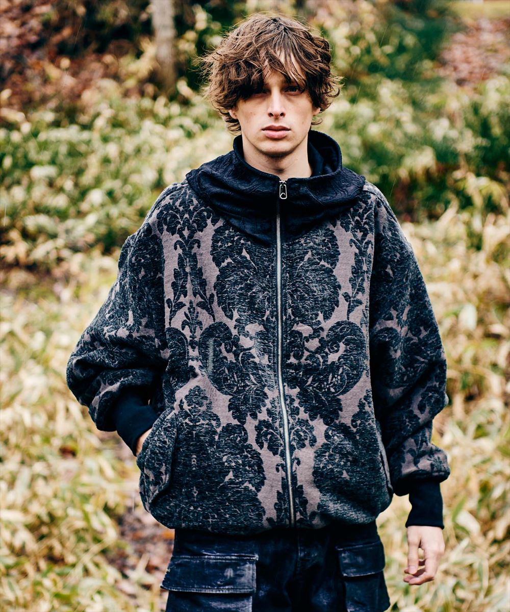 楽天市場】glamb (グラム) GB0323/JKT08 : Hi Neck Mods Coat Paisley