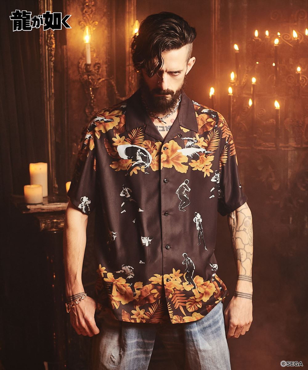 龍が如く 真島吾朗 Mad Dog Aloha Shirt / マッドドッグアロハシャツ glamb 瓦