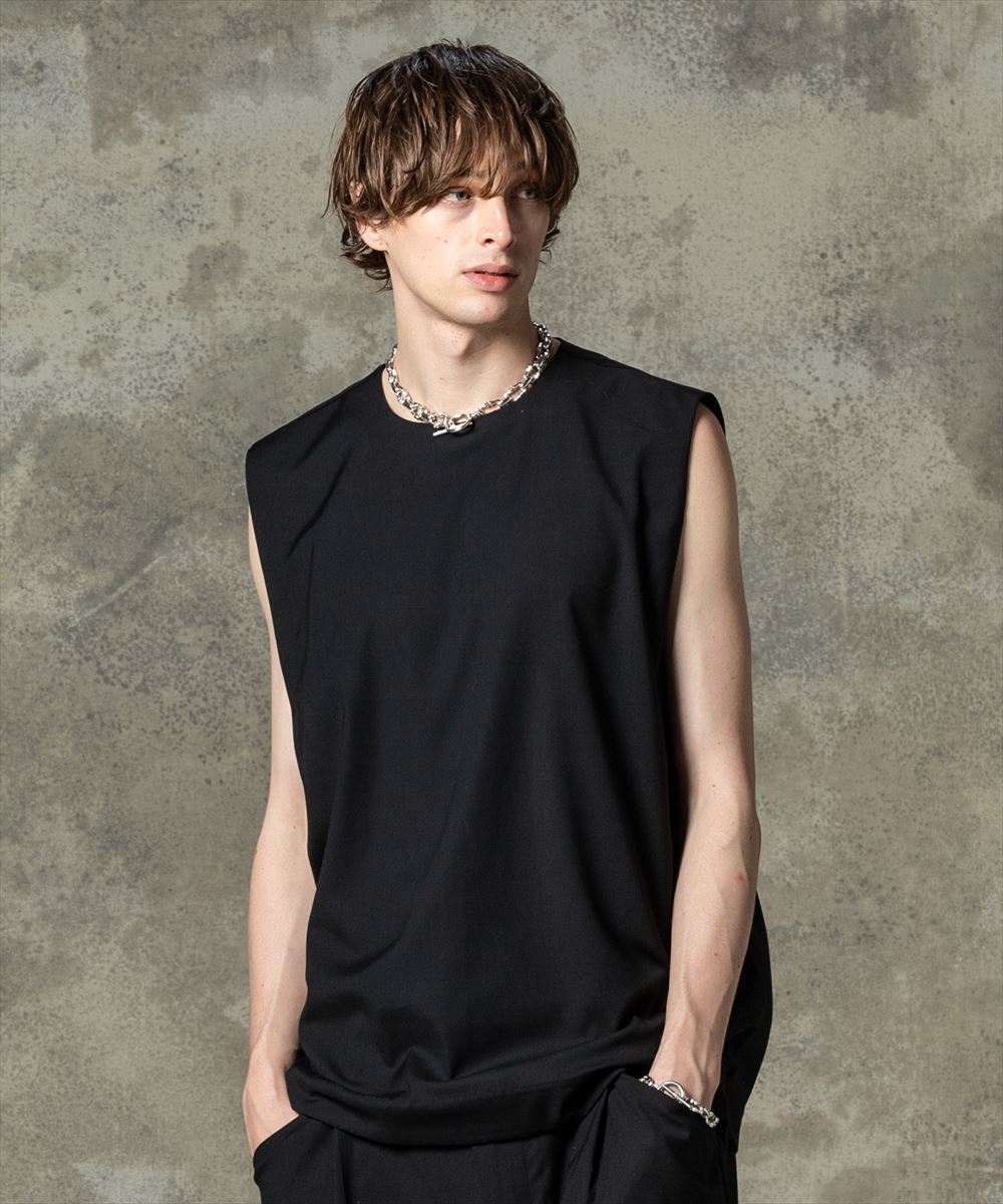 glamb グラム　STUNN Sleeveless Shirt / スタンスリーブレスシャツ