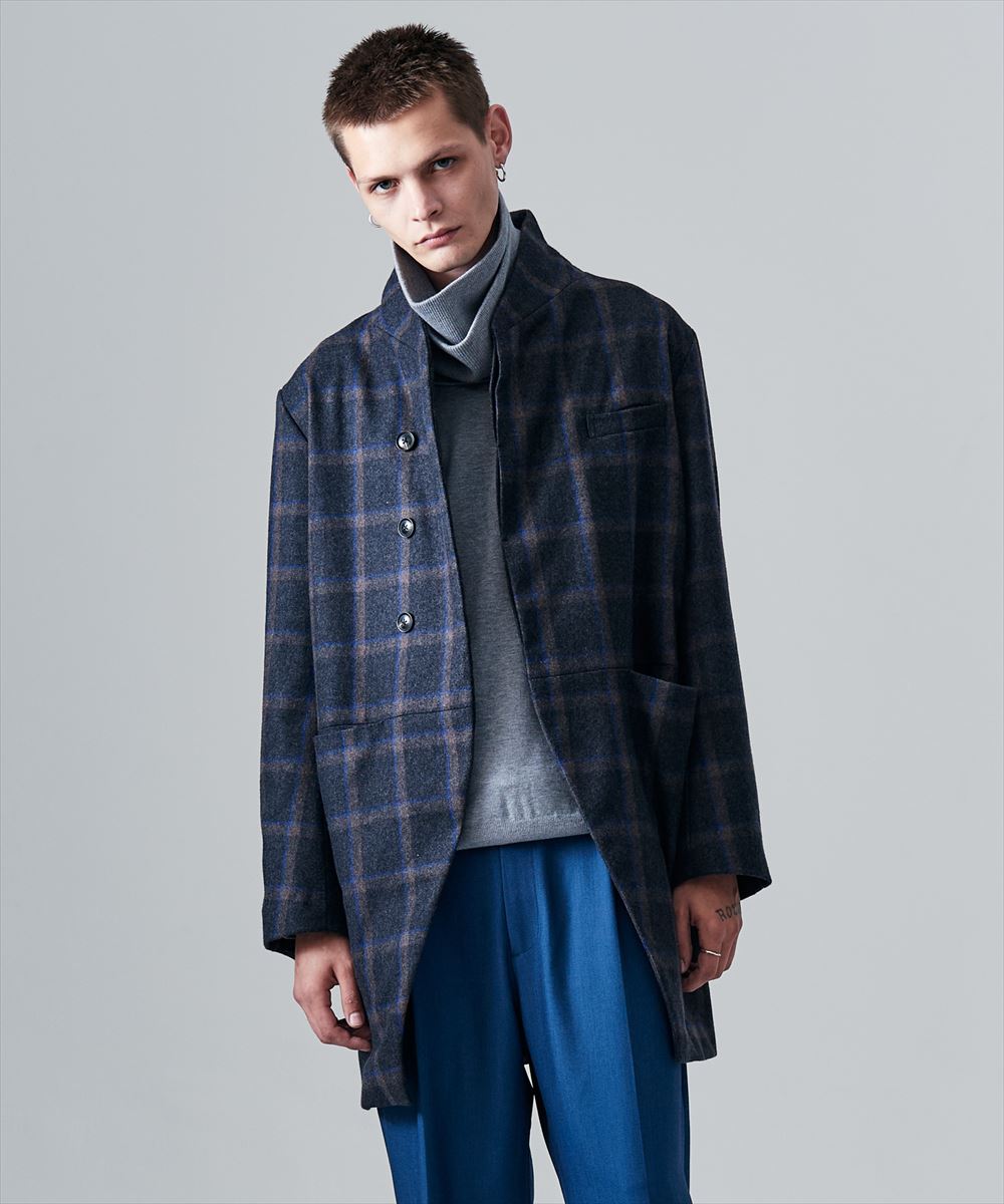 Blue Noise Stand Collar Coat / ブルーノイズスタンドカラーコート　glamb グラム｜fusion＆SUN