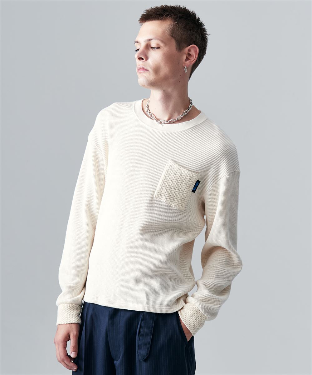 Blue Noise Thermal Cutsew / ブルーノイズサーマルカットソー glamb グラム