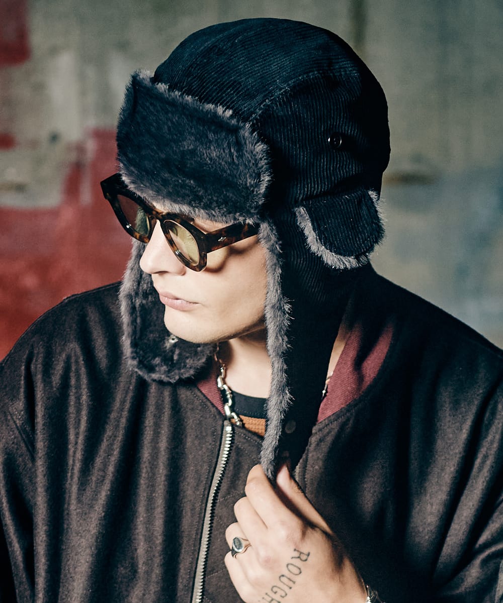 Corduroy Flight Cap / コーデュロイフライトキャップ glamb 瓦