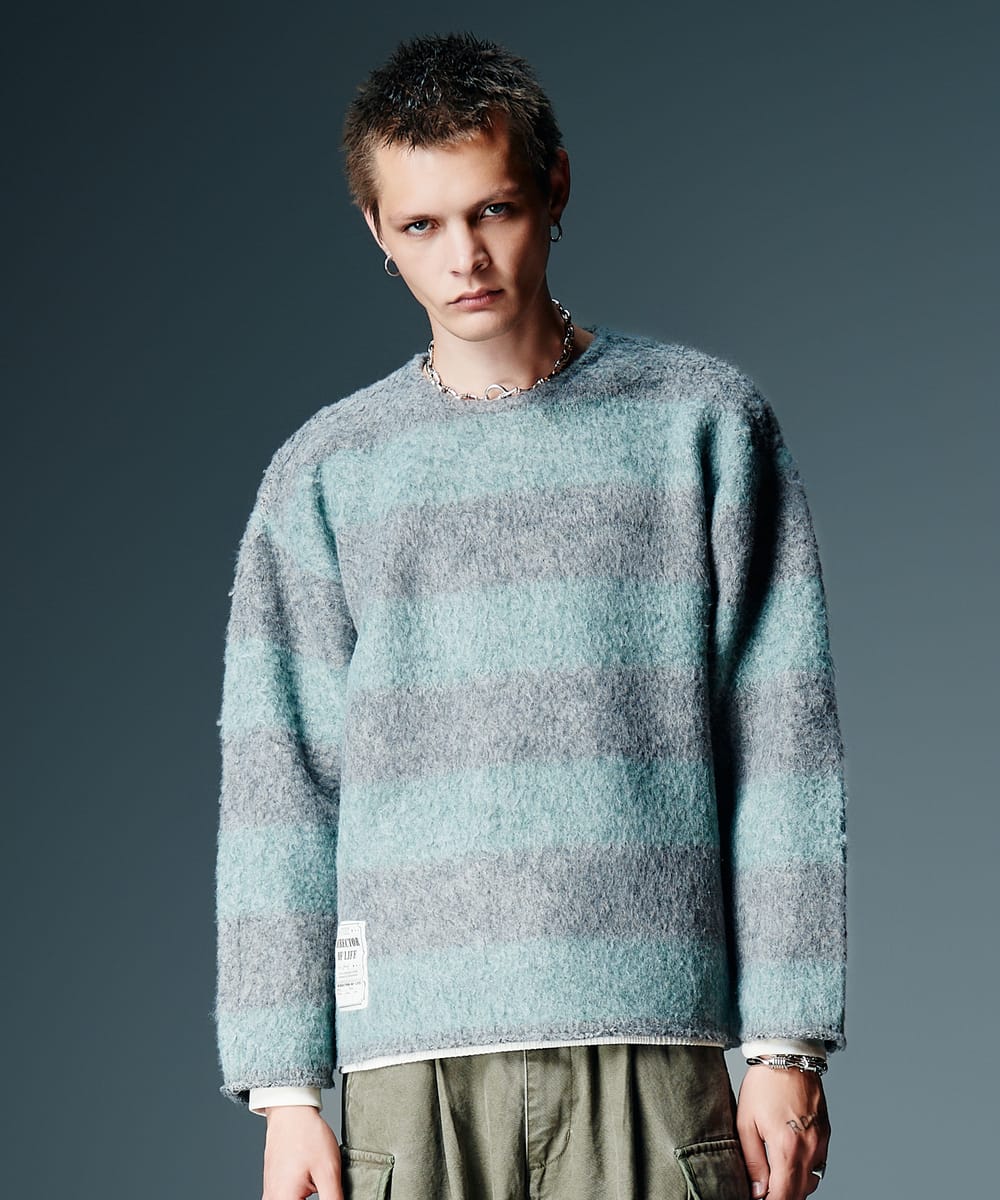 Fuzzy Pullover Knit / ファジープルオーバーニット glamb 瓦