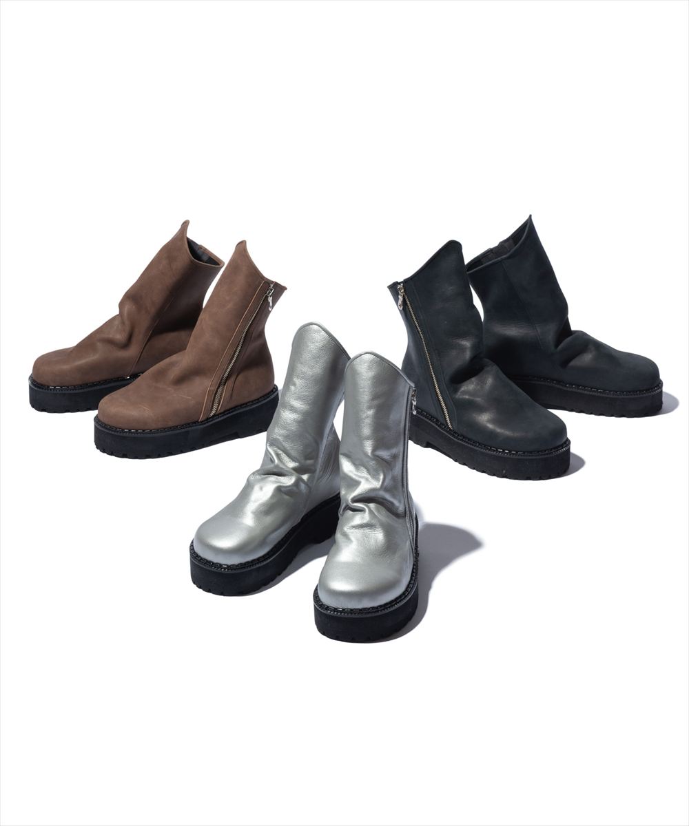 Drape Leather Boots / ドレープレザーブーツ　glamb グラム