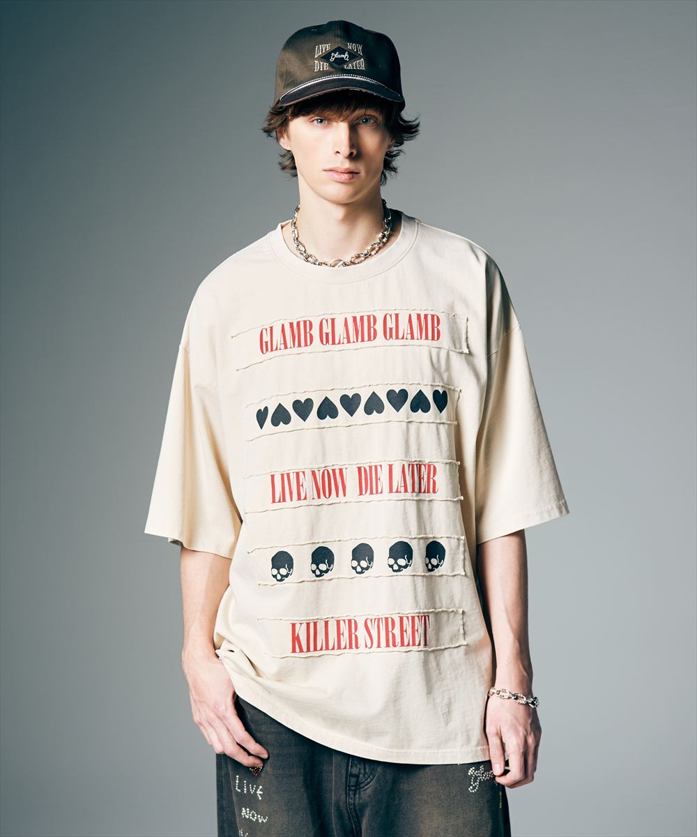 Skull Heart T-Shirt / スカルハート形プルオーバー glamb 瓦
