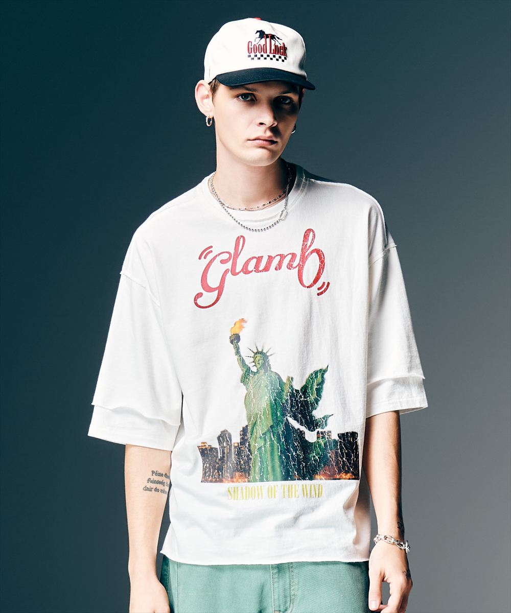 Shadow of Liberty T-Shirt / シャドーオブリバティプルオーバー glamb 瓦
