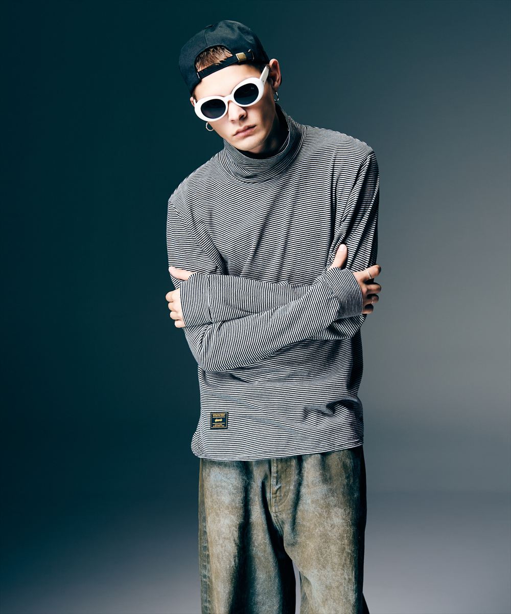 Deformed Turtleneck Cutsew / デフォームドタートルネックカットソー glamb 瓦