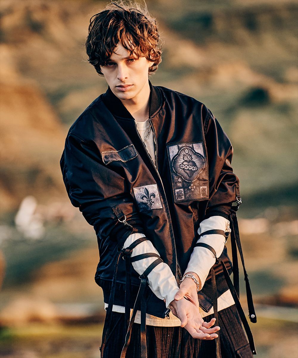Blow Reversible Bomber Jacket / ブロウリバーシブルボンバージャケット glamb 瓦