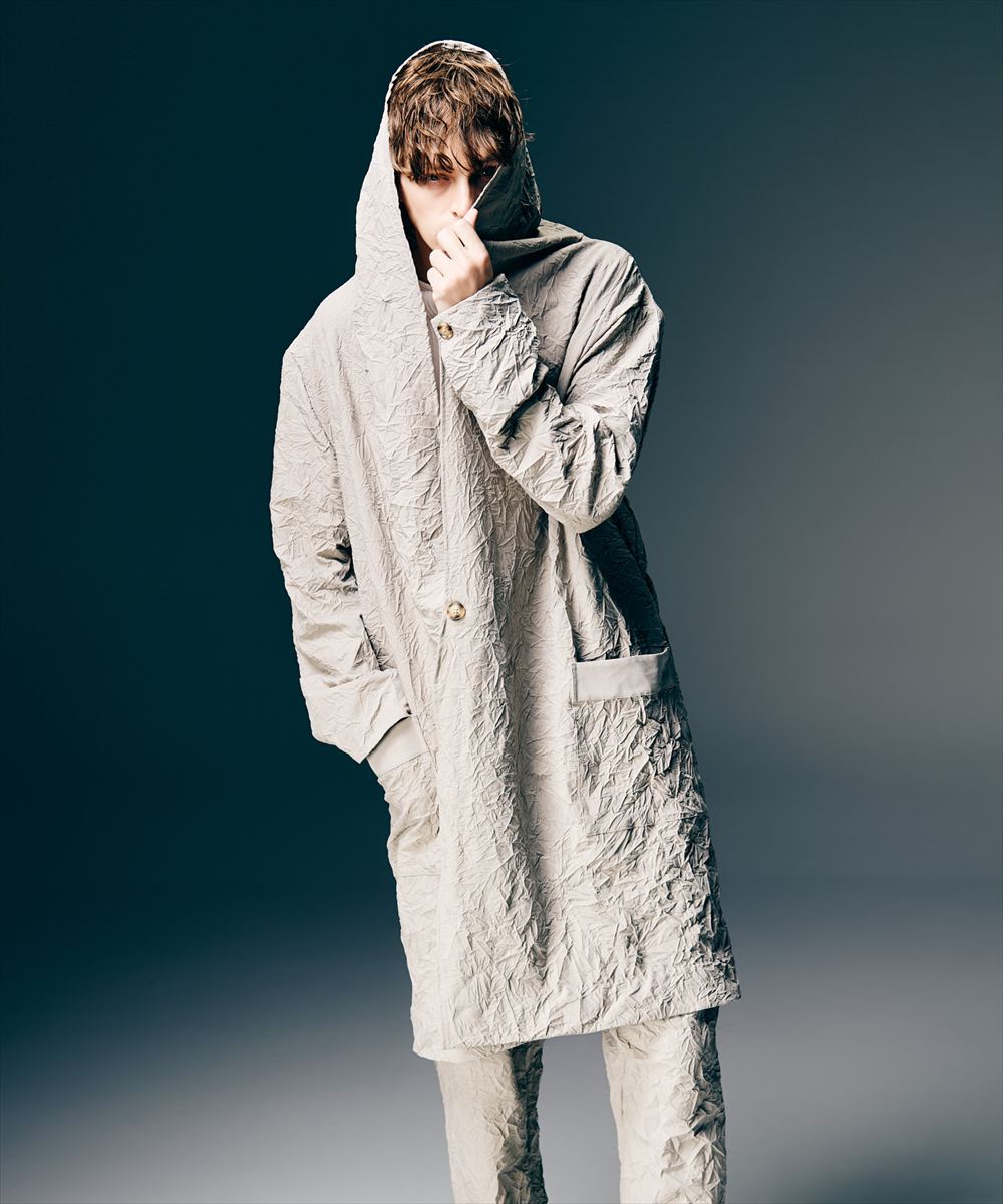 Crinkle Shawl Collar Coat / クリンクルショールカラーコート glamb グラム
