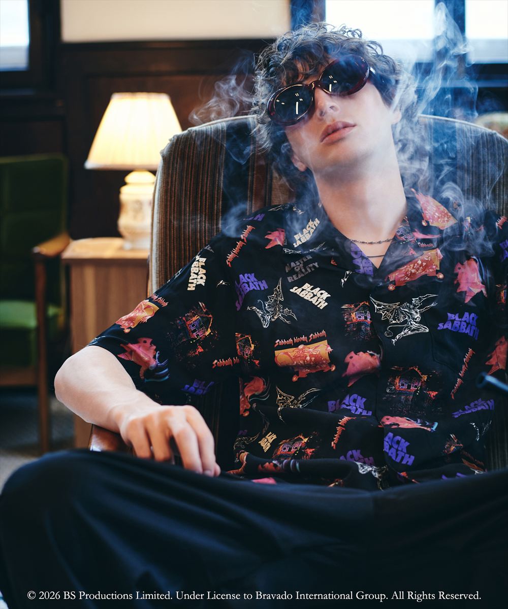 Black Sabbath Open Collar Shirt / ブラックサバスオープンカラーシャツ　glamb グラム