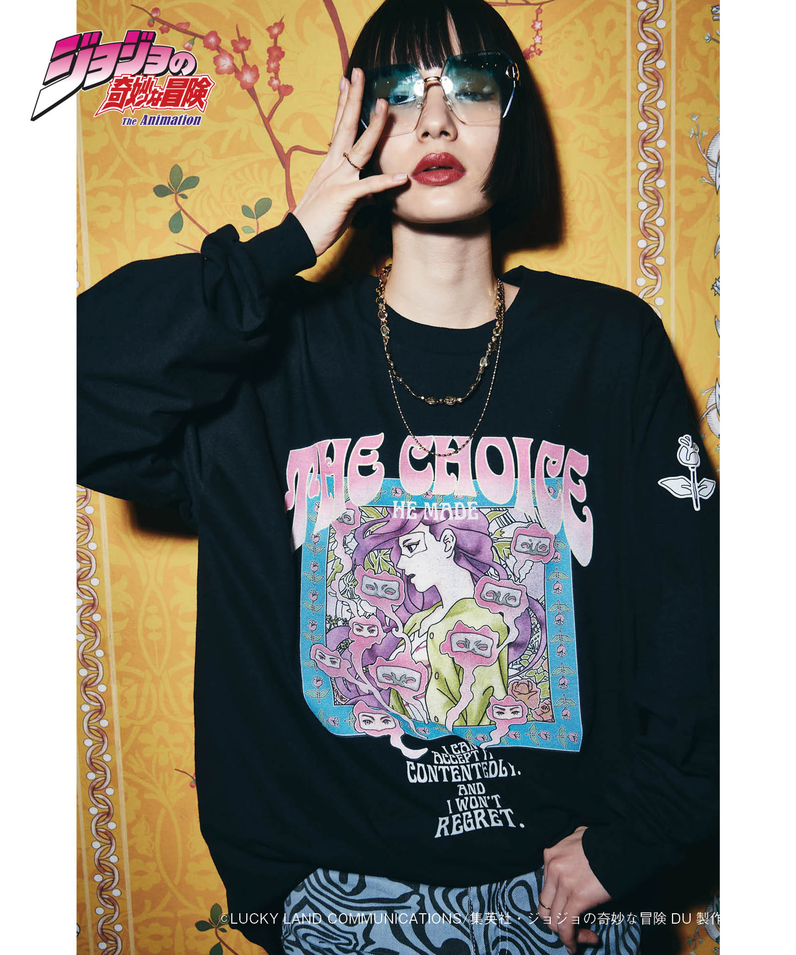 JOJO x glamb ユカコ シンデレラ ロンT Yukako vs Cinderella Long Sleeves T  ジョジョ 崖由花子