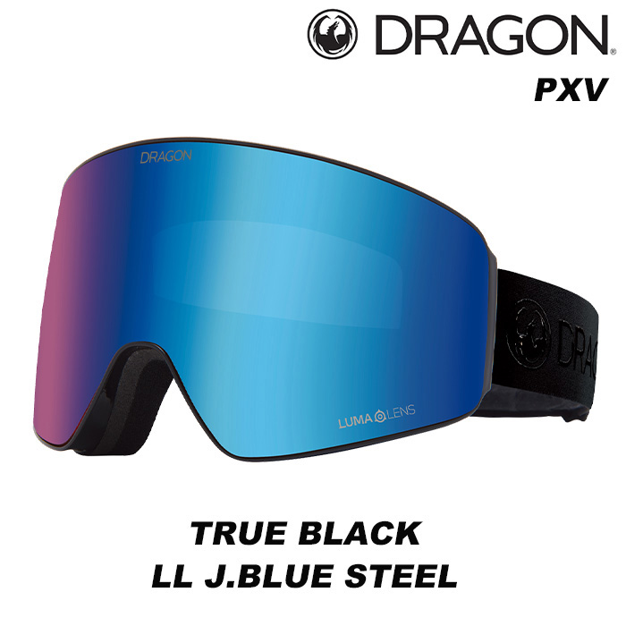 DRAGON ドラゴン ゴーグル PXV TRUE BLACK LL 22-23 モデル スキー