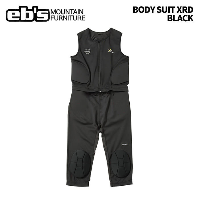 eb's エビス BODY SUIT XRD BLACK ボディスーツXRD プロテクタートップス 25-26モデル｜FUSO SKI SNOWBOARD