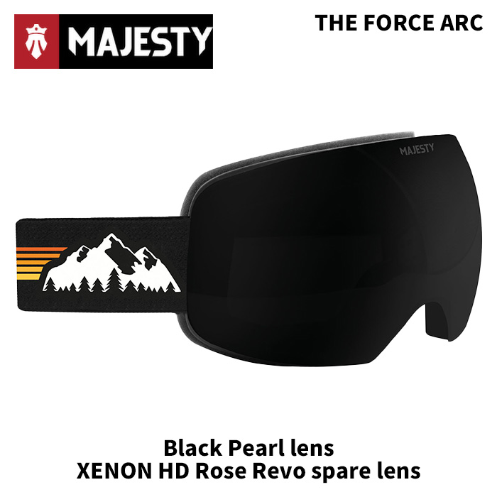 MAJESTY【24/25・The Force Arc black | Black pearl + XENON HD rose revo】24-25モデル ゴーグル 型落ち アウトレット｜FUSO SKI SNOWBOARD 16,622円
