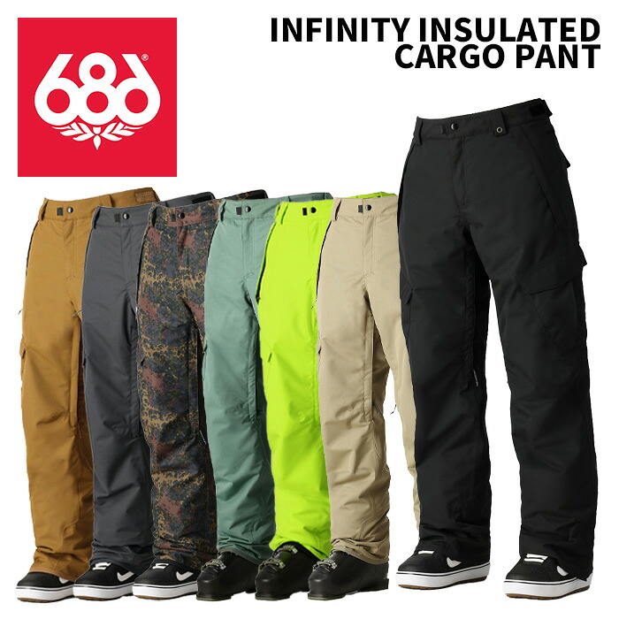 686 シックスエイトシックス お召しもの INFINITY INSULATED CARGO PANT 24-25(2025)真似形 ズボン下 レディースウェア-ウィンタースポーツ-スノーボード用ウェア