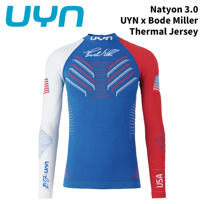 UYN U100529 ウィン ベースレイヤー プルオーバー Natyon 3.0 UYN x Bode Miller Thermal Jersey 25-26青写真