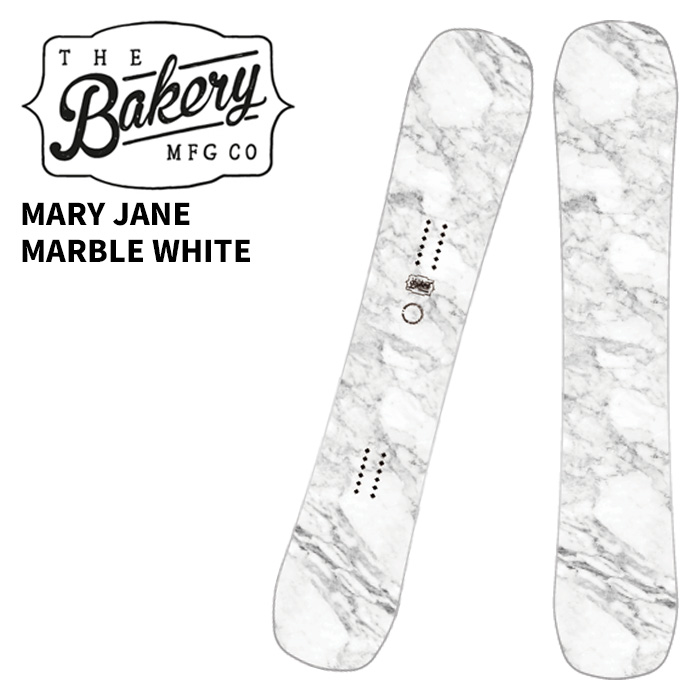 THE BAKERY ザ ベーカリー スノーボード 板 MARY JANE MARBLE WHITE 25-26 モデル｜FUSO SKI SNOWBOARD