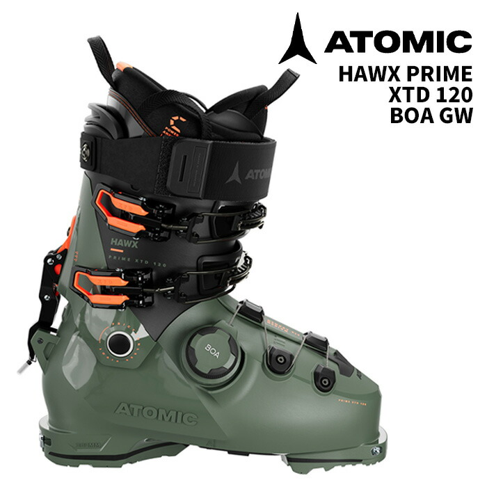 【AE5030320】 ATOMIC アトミック スキーの板ブーツ HAWX PRIME XTD 120 BOA Army Green/Orange 25-26 模範例