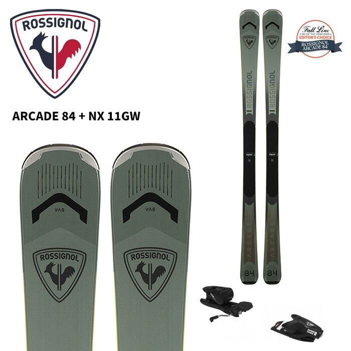 楽天市場】ROSSIGNOL ロシニョール スキー板 ARCADE 88 + NX 11GW