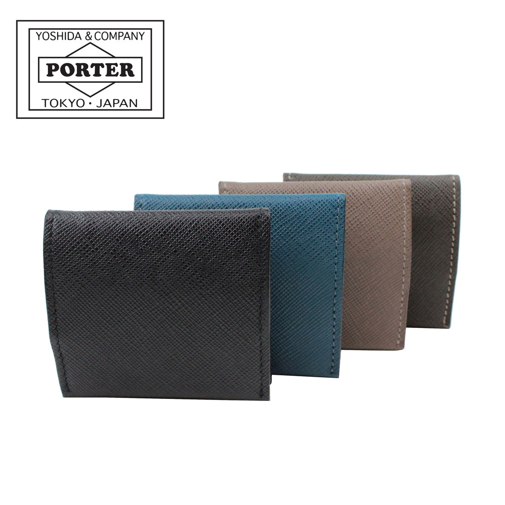 PORTER カレント　二つ折り財布　ブラック　本革 CURRENT（PORTER） ポーター カレント ウォレット 052-02203