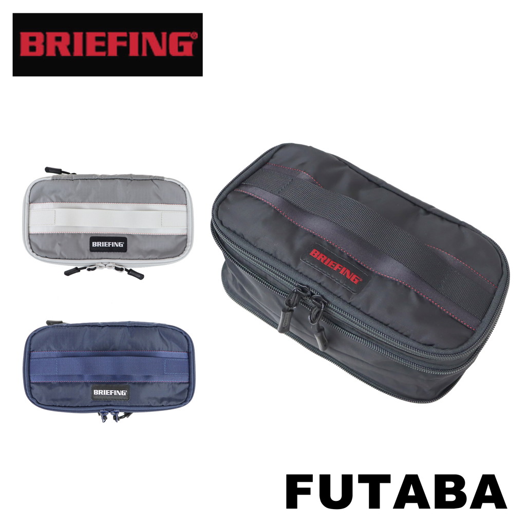 楽天市場】【超美品】ブリーフィング ポーチ 黒×レッド 小物入れ