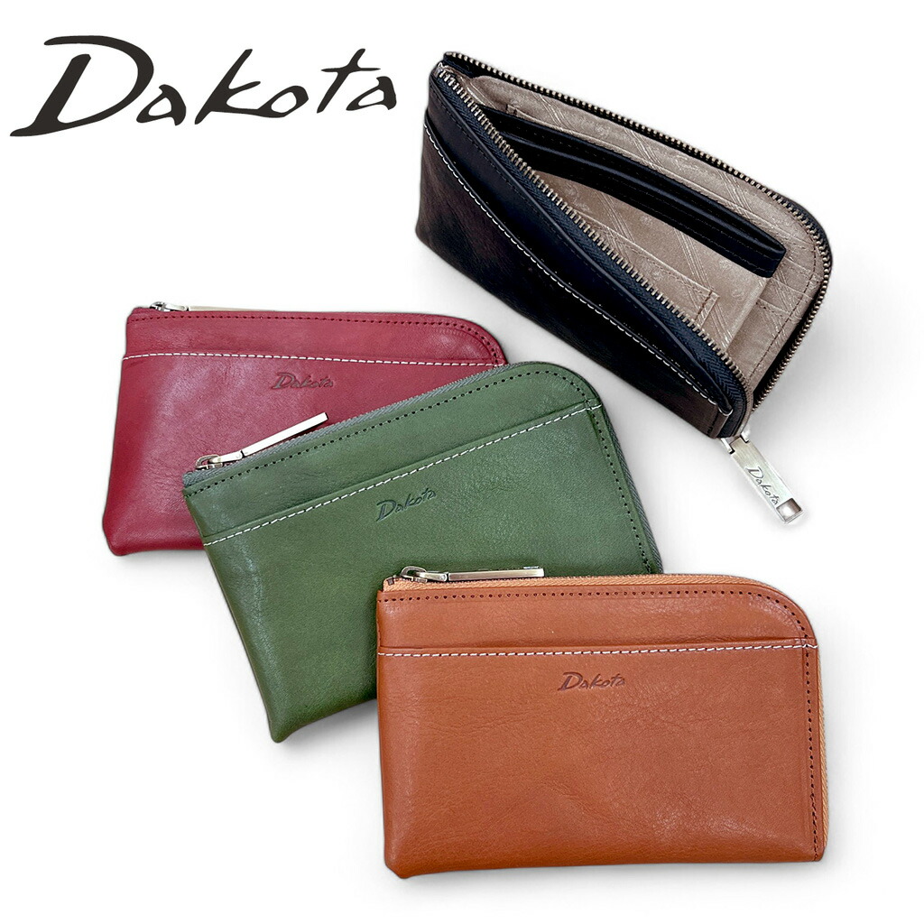 【ノベルティ特典】 Dakota ダコタ 財布 ラルゴ 小銭入れ付き財布（L字ファスナー式） 0030580（0035880） レディース 財布 薄い L字ファスナー式 日本製 ギフト かわいい おしゃれ ブランド プレゼント 女性 ナチュラル レトロ 定番 シンプル