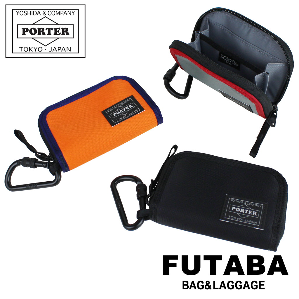 ポーター コンパート コイン ＆ カードケース 538-16172 10 ブラック PORTER 吉田カバン 小銭入れ ミニウォレット COMPART ナイロン ギフト プレゼント 日本製 財布 コンパクト カラビナ