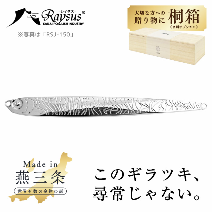 左右対称 ステンレス メタルジグ 200-240mm レイサス Raysus【日本一の金物の街、燕三条で生まれたメタルルアー】 RSJシリーズ 燕三条 金属 ルアー ジグ 釣り 海釣り プロ フラッシング メタルルアー ショア オフショア 贈り物 日本 父の日 高級 誕生日 レビュー 特典｜Lens Market