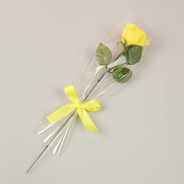 楽天市場】造花 バラ（父の日 造花）黄色1輪 : フラワーデコレーション