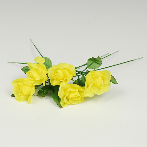楽天市場】造花 バラ（父の日イエローローズ 造花）黄色1輪 : フラワー
