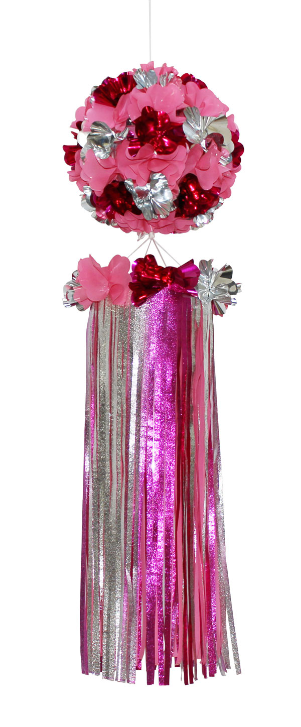 七夕　吹き流し(ピンク) 楽天市場】【七夕用品】さざ波つづみ吹き流し ピンク・イエロー