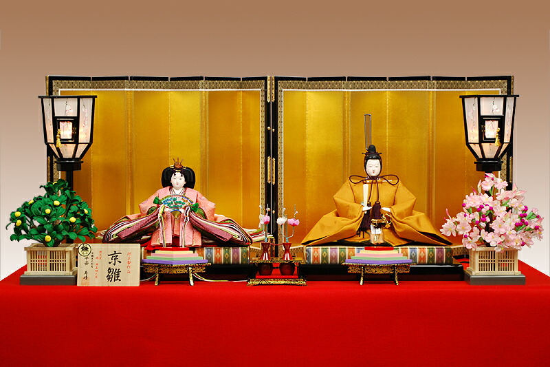 楽天市場】【展示特価】極上仕立 本束帯雛 正絹帯輪奈唐織 親王飾り 京