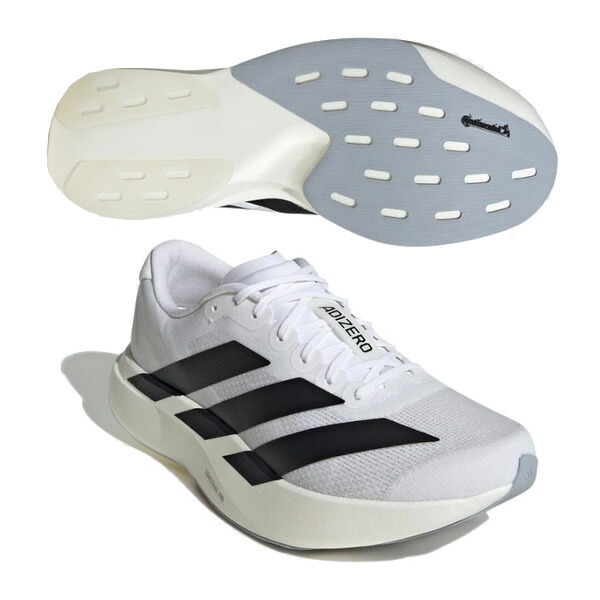 人気　アディゼロ　エボ　adizero EVO SL　白　黒　27　JH6206 adidas adizero Evo SL M FOOT WEAR WHITE/CORE BLACK/FOOT WEAR