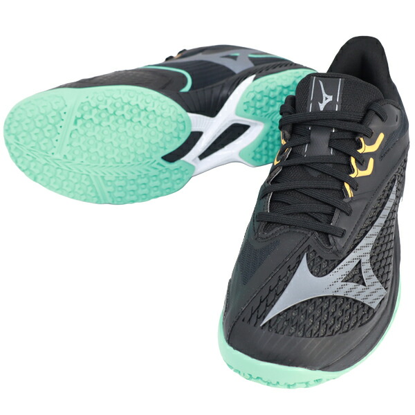 ミズノ MIZUNO 庭球シューズ メンズ レディース ユニ一発やる ウエーブエクシード 6 WIDE OC 粘土 砂入り口・入口人工芝厚地の外套 61GB2513-09
