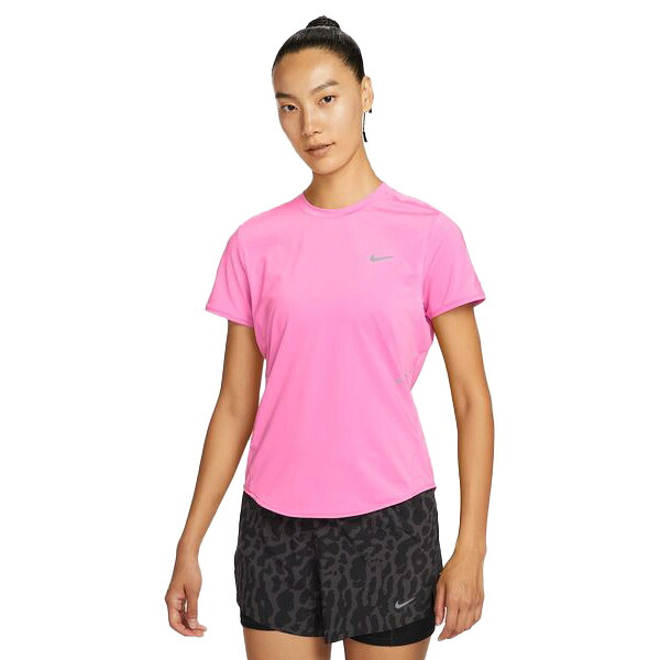【ネコポス送料無料】ナイキ NIKE レディース ランニングシャツ スウィフト DF S/S 25FA Tシャツ 半袖 ピンク HM9699-675