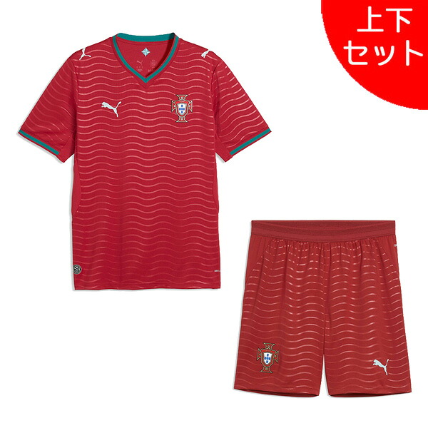 【上下セット】 ポルトガル代表 FPF 2026 レプリカ ホーム ユニフォーム ショーツ 上下 783278-783299 サッカー レッド 半袖 プーマ PUMA