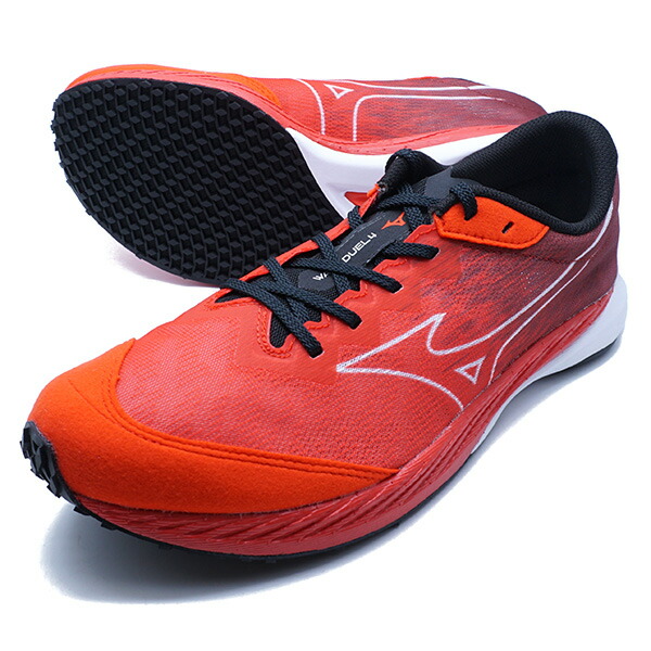 ウェーブデュエル4 ミズノ mizuno U1GD2550-22 赤いこと 駈けっくらシューズ