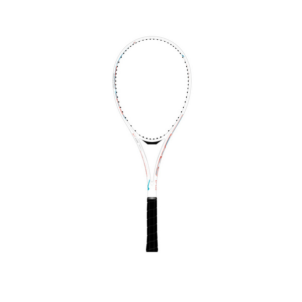 ミズノ MIZUNO 軟式 ソフトテニスラケット アクロスピード V-05 前衛重視モデル パールホワイト 63JTN6A5 フレームのみ｜フタバSP 店