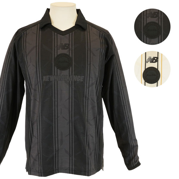 ニューバランス New Balance Graphic Polo Long Sleeve T-Shirt AMT55252 サッカー フットサル プラシャツ 長袖 メンズ
