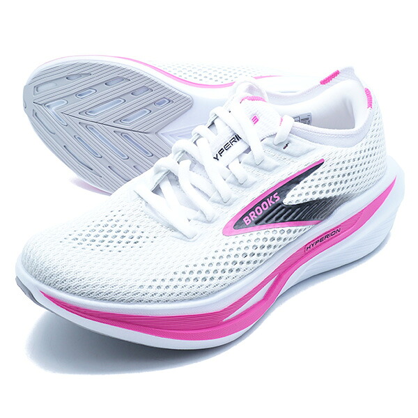 Hyperion 3 ブルックス BROOKS BRW4532-WP ホワイト ピンク レディース ランニングシューズ