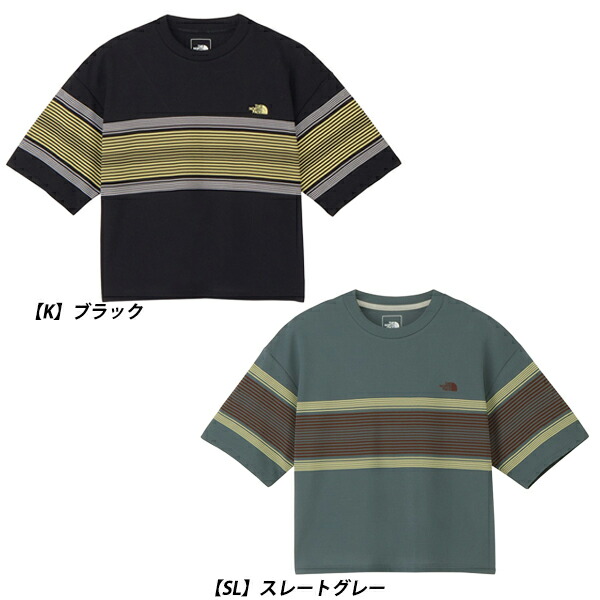 ザ・ノース・フェイス THE NORTH FACE ショートスリーブフリーランパネルボーダークルー レディース 半袖シャツ NTW12691