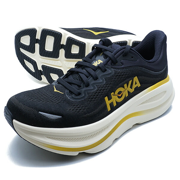 BONDI 9 ホカ オネオネ HOKA ONEONE 1162011-CWG カーボンブラック ランニングシューズ|フタバSP 店